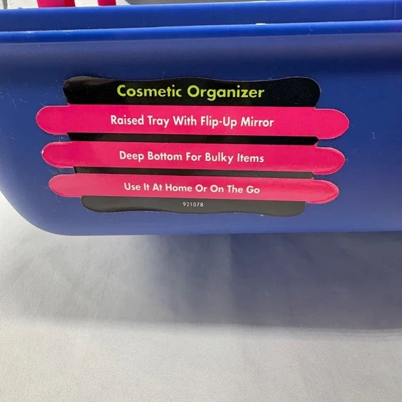 Vintage Caboodles Make Up Storage‎ Organizer Hard Case Mirror 2622 Gray Purple - Picture 5 of 12